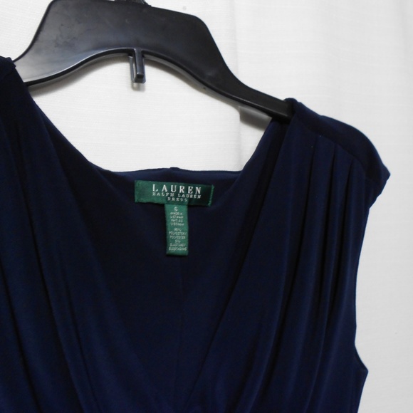 Ralph Lauren Sleeveless Navy Sheath Dress - Picture 2 of 4